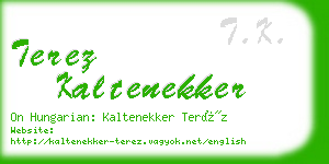 terez kaltenekker business card